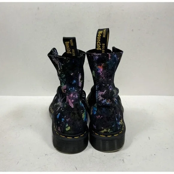 Dr. Doc Martens 1460 Pascal Confetti Suede Combat Boots Women's Size 7 - Picture 4 of 9